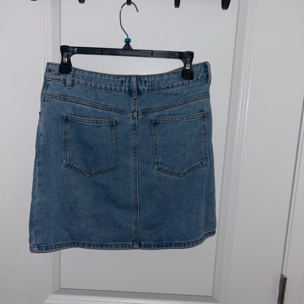 Forever 21 Blue A-line Midi Skirt